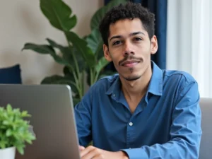 João Vitor Barbosa em seu espaço de atendimento online